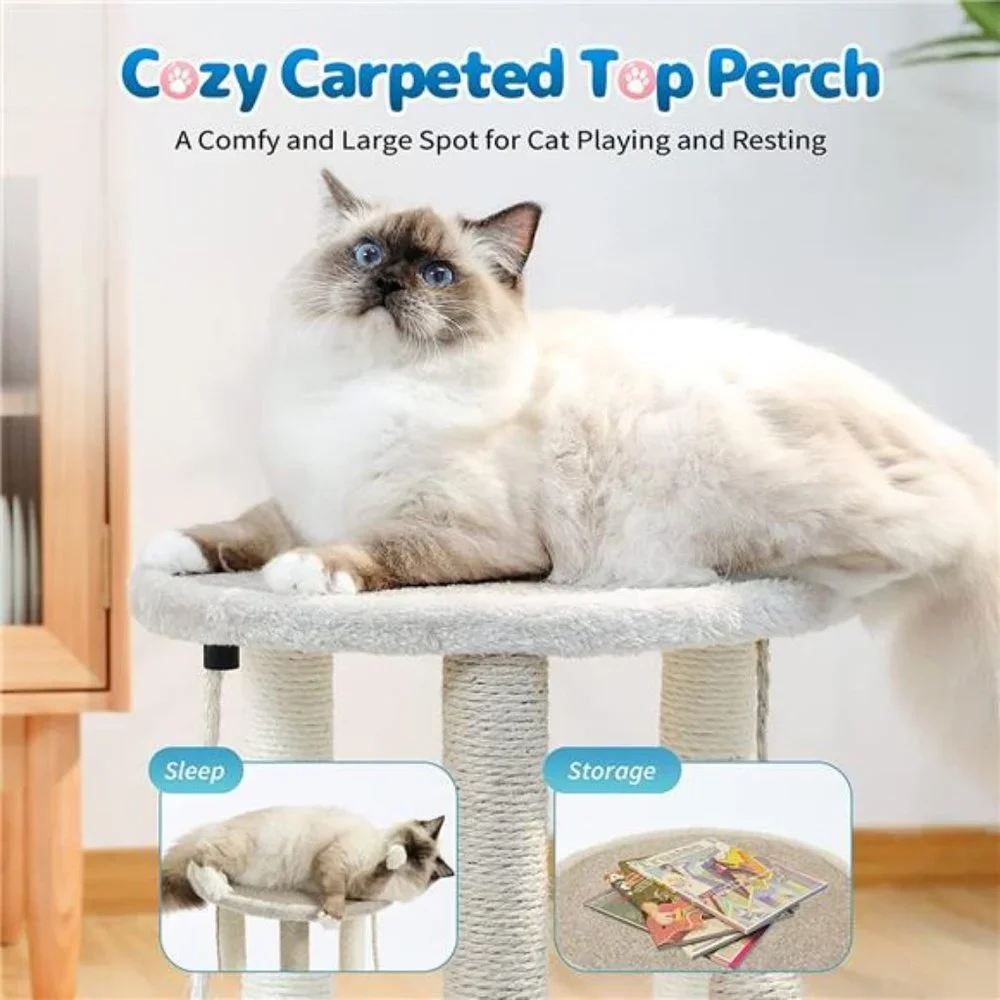 Cat Scratching Posts, Small Kitten Scratcher Toy with Dangling Ball